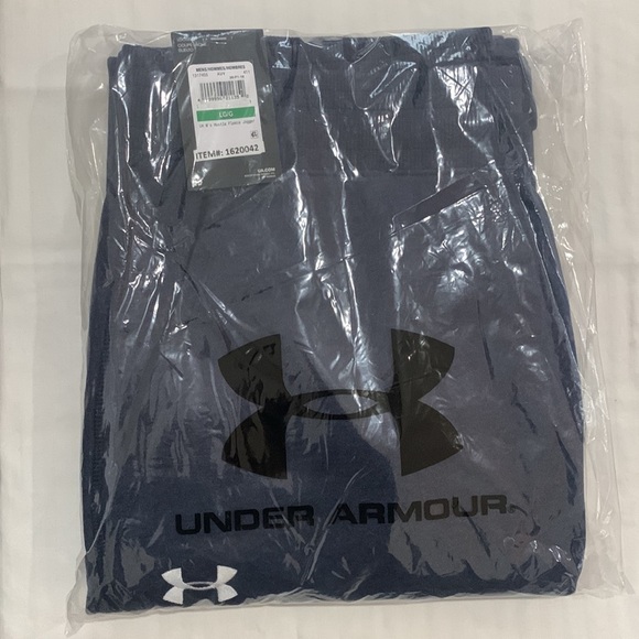 New Mens Under Armour Hustle Fleece Sweatpants Blue - Picture 5 of 14